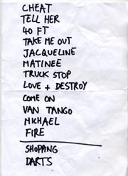 franz ferdinand setlists setlist