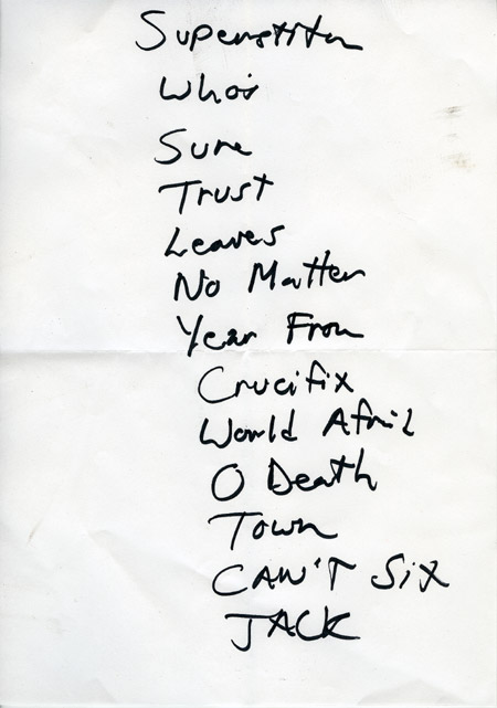 blanche setlist set list