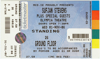 sufjan stevens dublin ireland